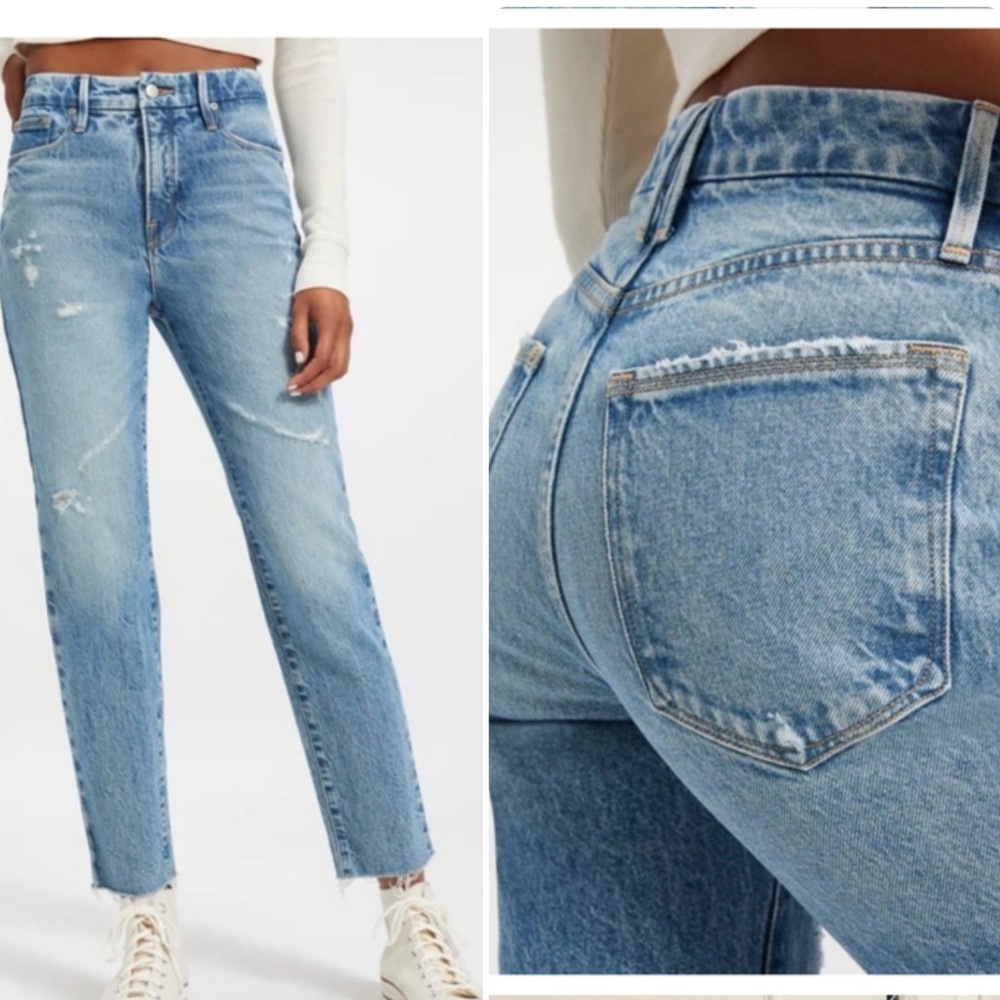 Distress Good American Jeans